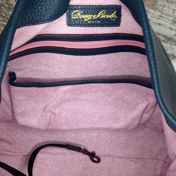 Dooney & Bourke EUC Pebbled Grain Largo Logo Lock Sac in Teal Classic - Picture 12 of 16